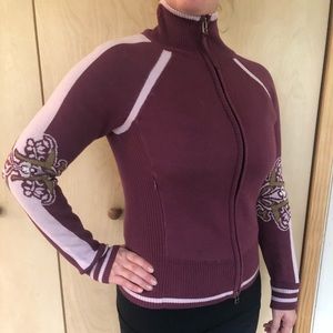 Athleta ski sweater sz small in plum